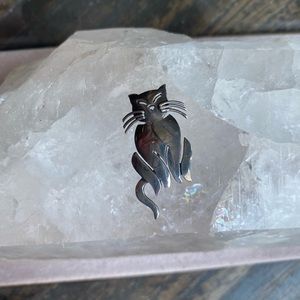 Solid cat pin/brooch